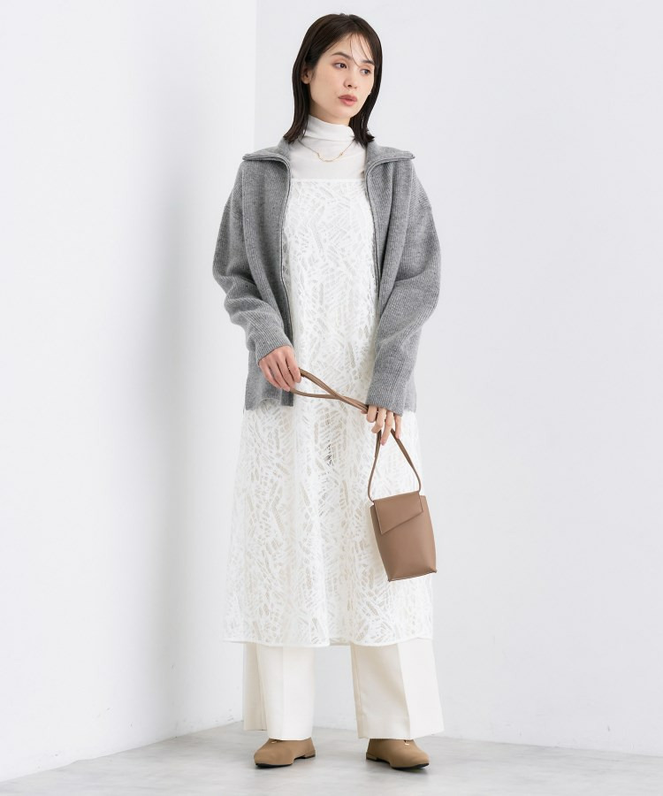 【洗える】カラーネップ ダブルジップカーディガン9