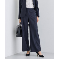 【日本製／スーツ／通勤】シルクウールストレッチ ワイドパンツ