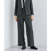 【日本製／スーツ／通勤】シルクウールストレッチ ワイドパンツ