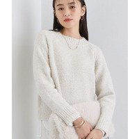 【洗える／ラメ／意匠感】ミックスブークレニット