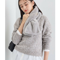 【洗える／ラメ／意匠感】ミックスブークレニット