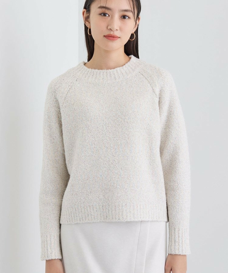 【洗える/ラメ/意匠感】ミックスブークレニット11