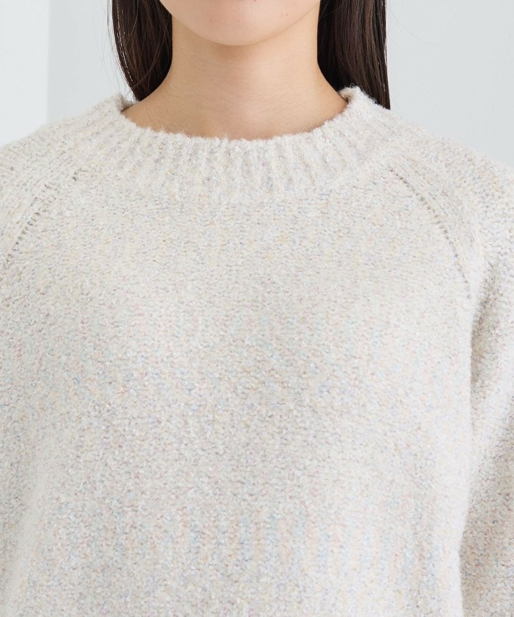 【洗える/ラメ/意匠感】ミックスブークレニット14