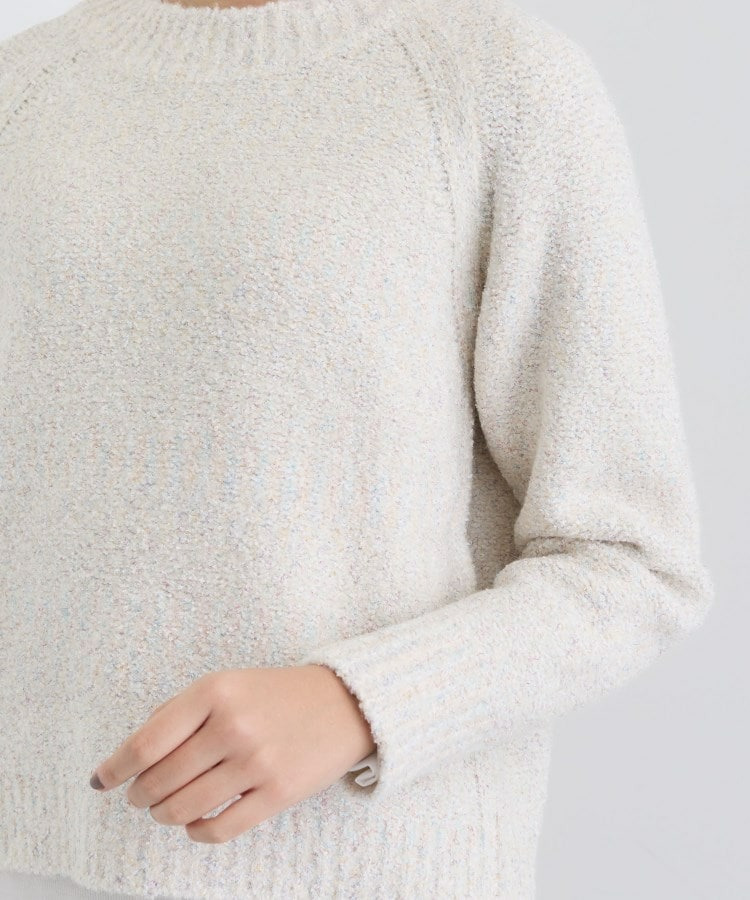 【洗える/ラメ/意匠感】ミックスブークレニット15