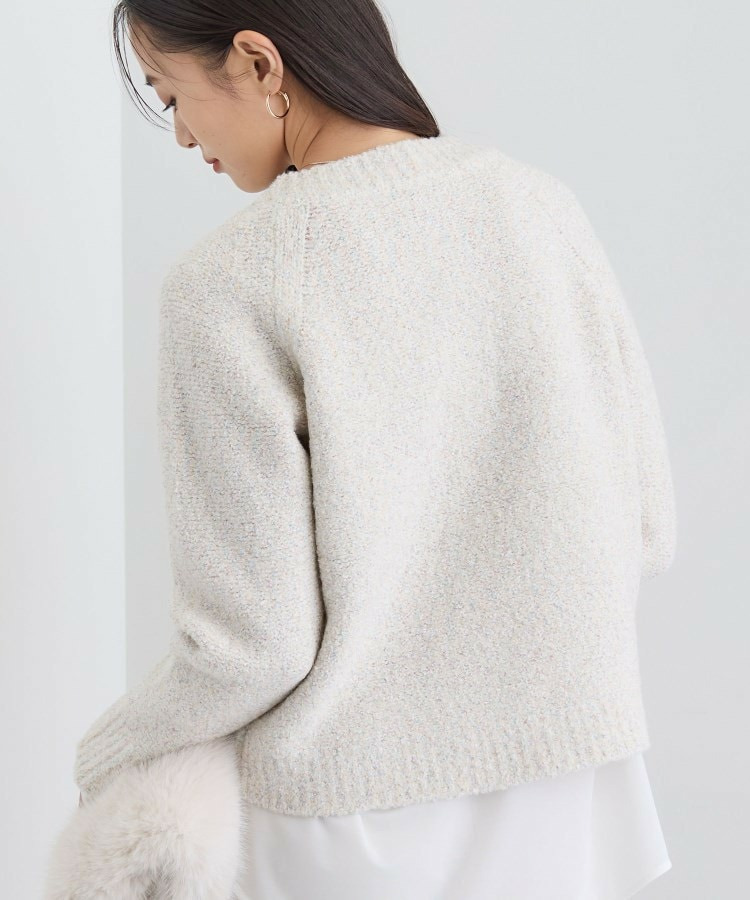 【洗える/ラメ/意匠感】ミックスブークレニット4