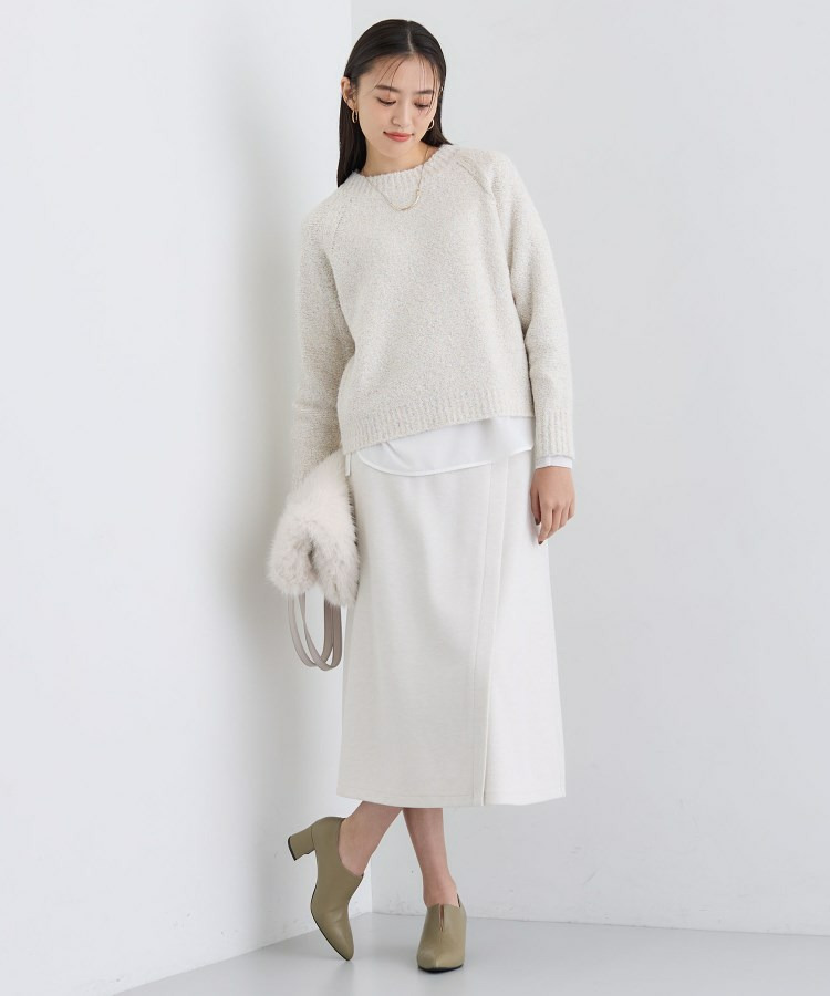 【洗える/ラメ/意匠感】ミックスブークレニット5