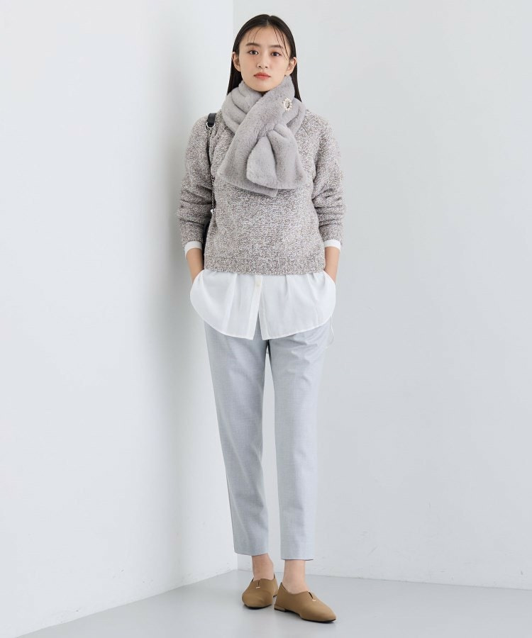 【洗える/ラメ/意匠感】ミックスブークレニット9