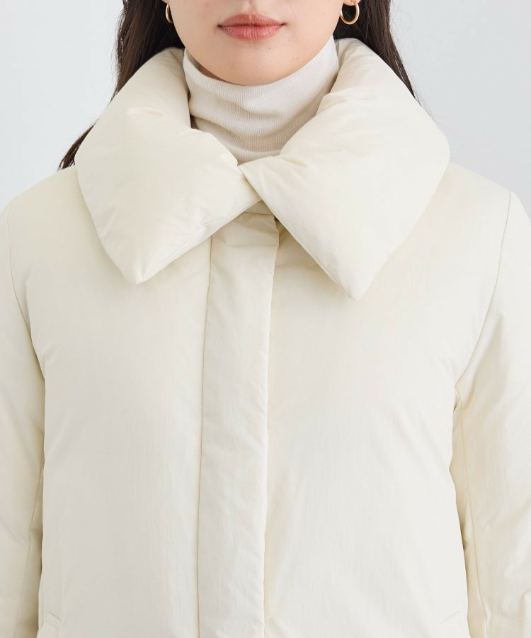 【撥水/洗える/デザイン衿】ステッチレス ショートダウンコート19