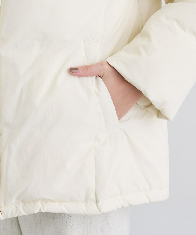 【撥水/洗える/デザイン衿】ステッチレス ショートダウンコート23