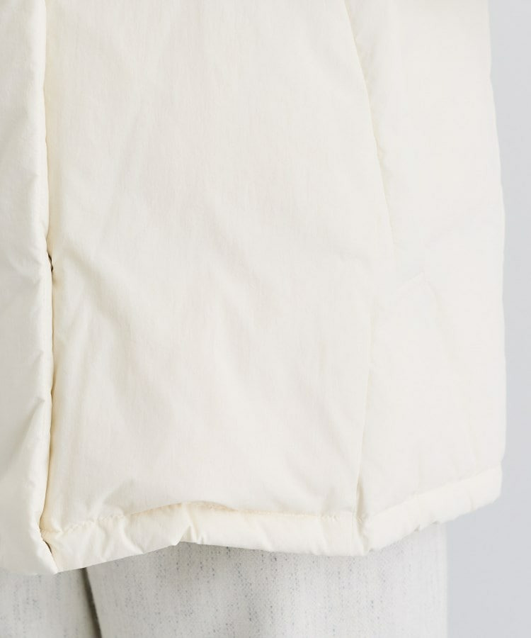 【撥水/洗える/デザイン衿】ステッチレス ショートダウンコート24