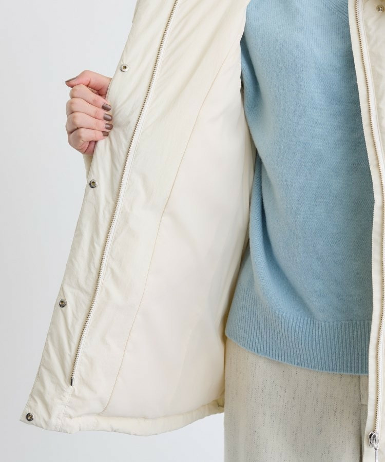 【撥水/洗える/デザイン衿】ステッチレス ショートダウンコート26