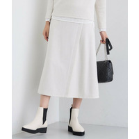 【SETUP可能／洗える／UVケア】ライトジャージ セミフレアスカート