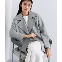 【軽やか／ゆったり】ウール混ショートトレンチコート