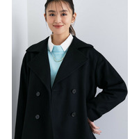 【軽やか／ゆったり】ウール混ショートトレンチコート