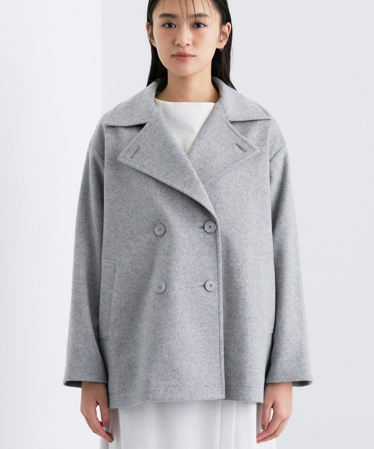 【軽やか/ゆったり】ウール混ショートトレンチコート11