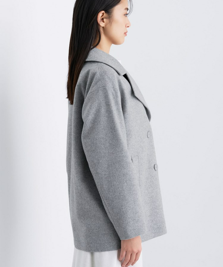 【軽やか/ゆったり】ウール混ショートトレンチコート12