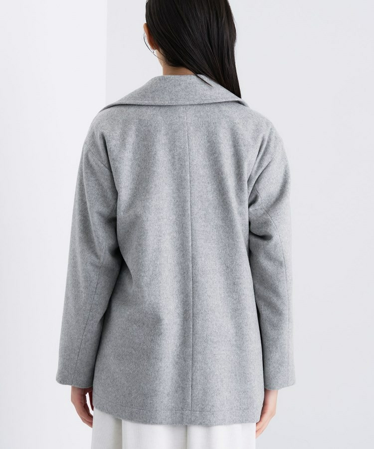 【軽やか/ゆったり】ウール混ショートトレンチコート13