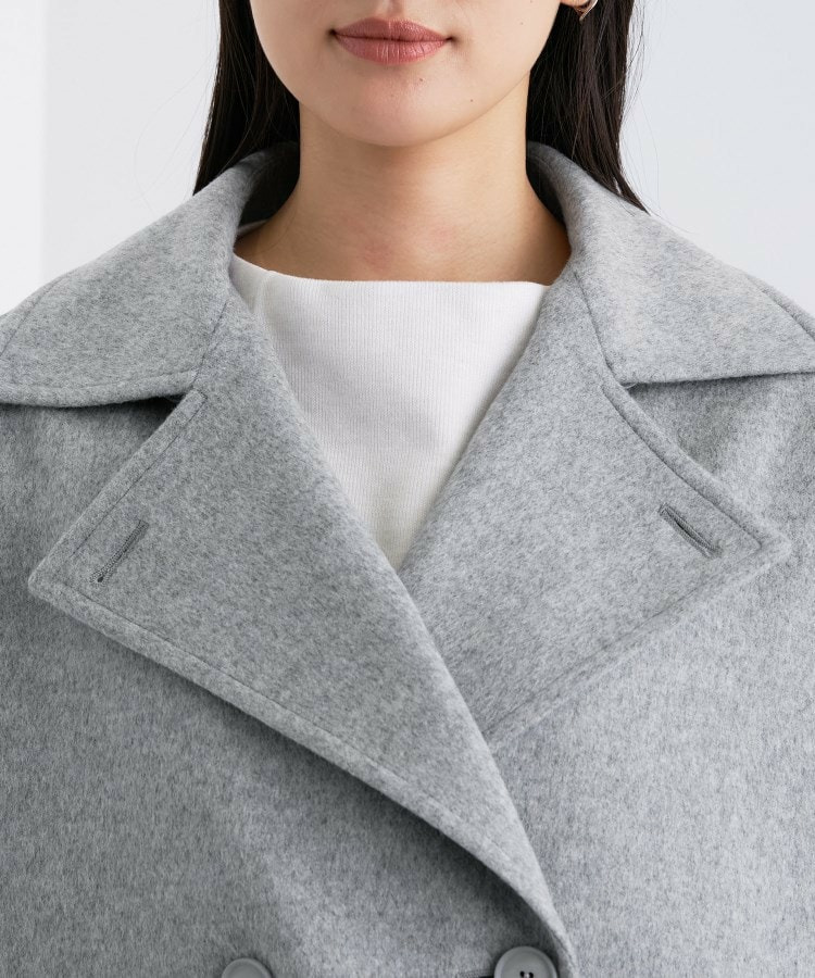 【軽やか/ゆったり】ウール混ショートトレンチコート14