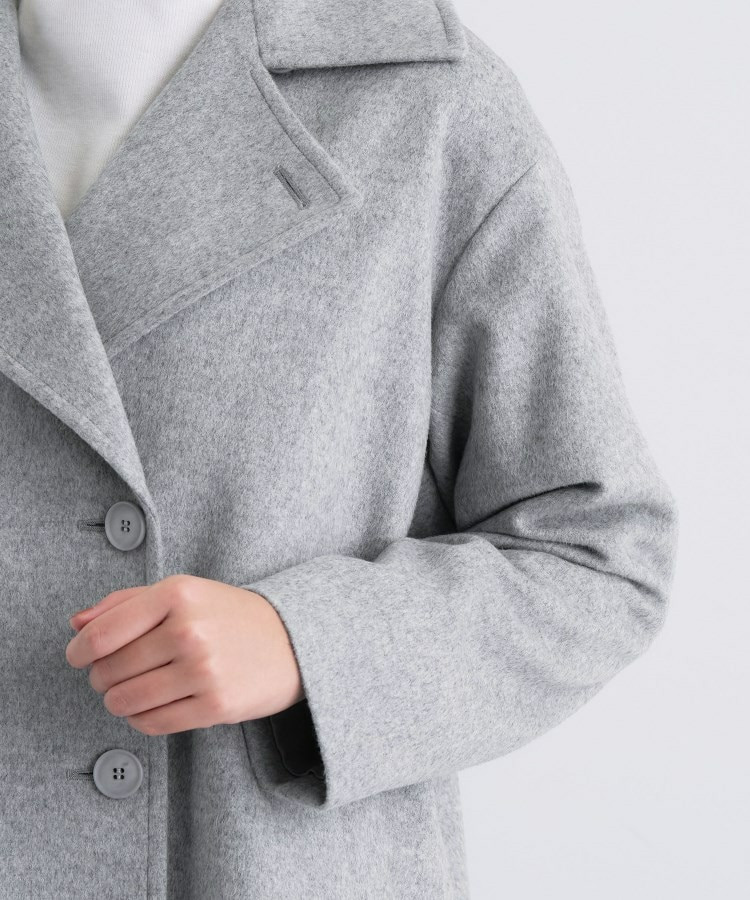 【軽やか/ゆったり】ウール混ショートトレンチコート15