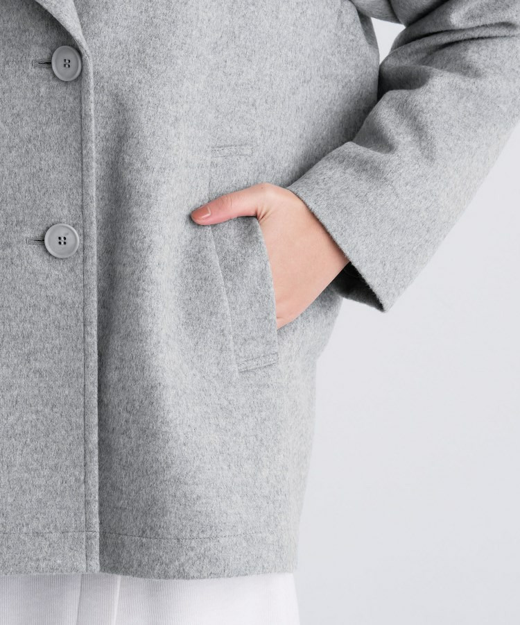 【軽やか/ゆったり】ウール混ショートトレンチコート16