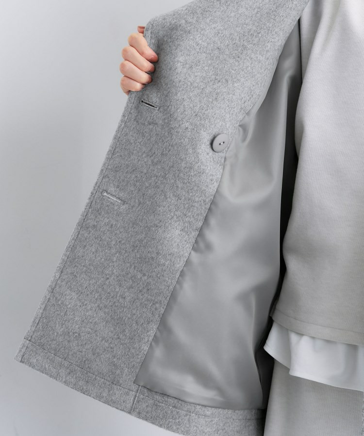 【軽やか/ゆったり】ウール混ショートトレンチコート17