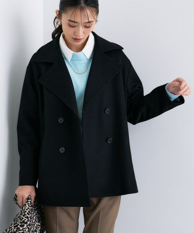 【軽やか/ゆったり】ウール混ショートトレンチコート3