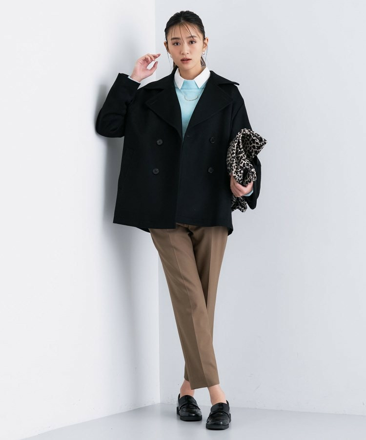 【軽やか/ゆったり】ウール混ショートトレンチコート5