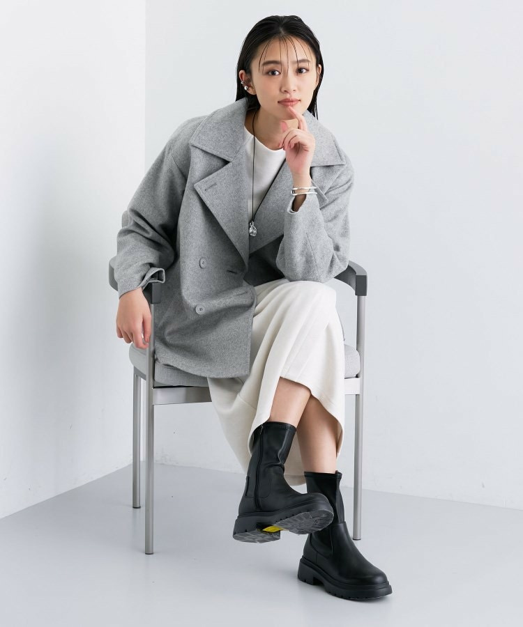 【軽やか/ゆったり】ウール混ショートトレンチコート8