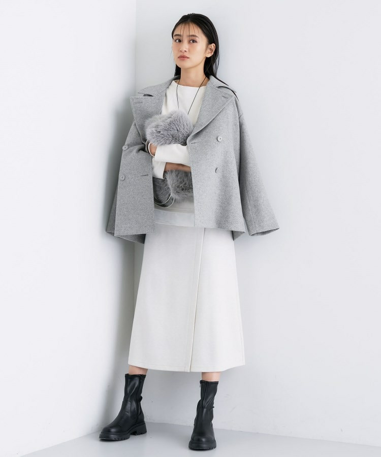 【軽やか/ゆったり】ウール混ショートトレンチコート9