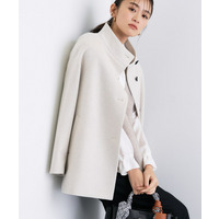 【日本製／ミドル丈】スタンドカラーミドルコート