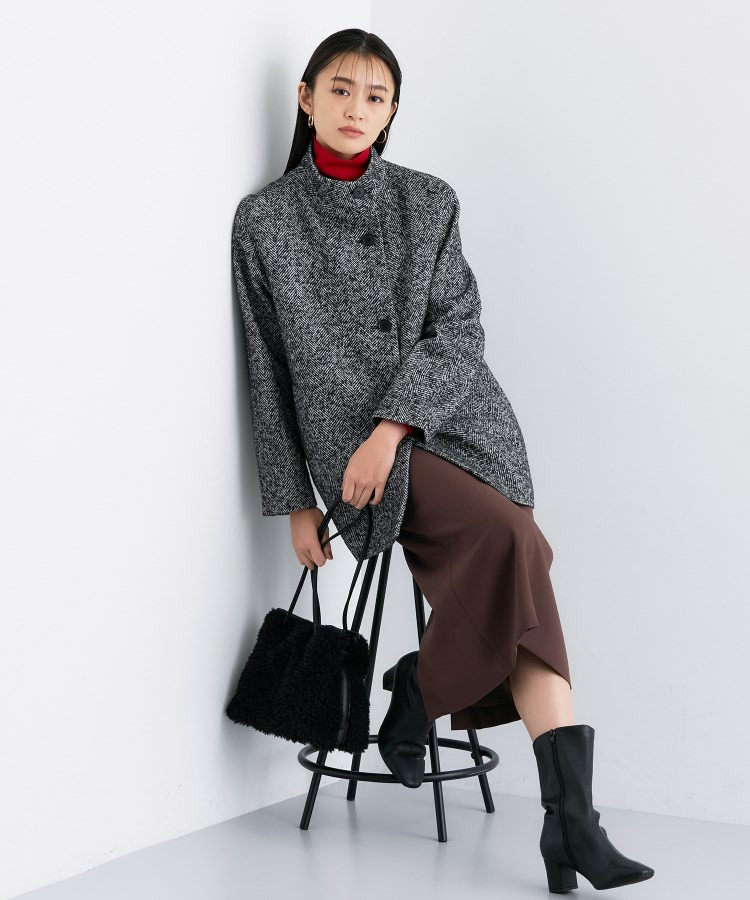 【日本製/ミドル丈】スタンドカラーミドルコート13