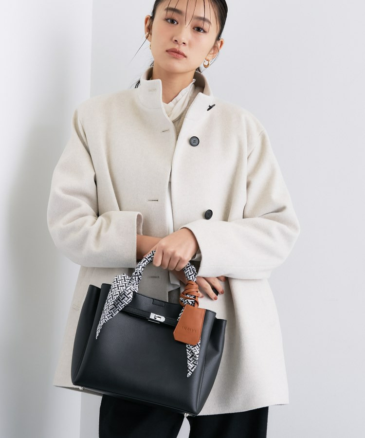 【日本製/ミドル丈】スタンドカラーミドルコート15