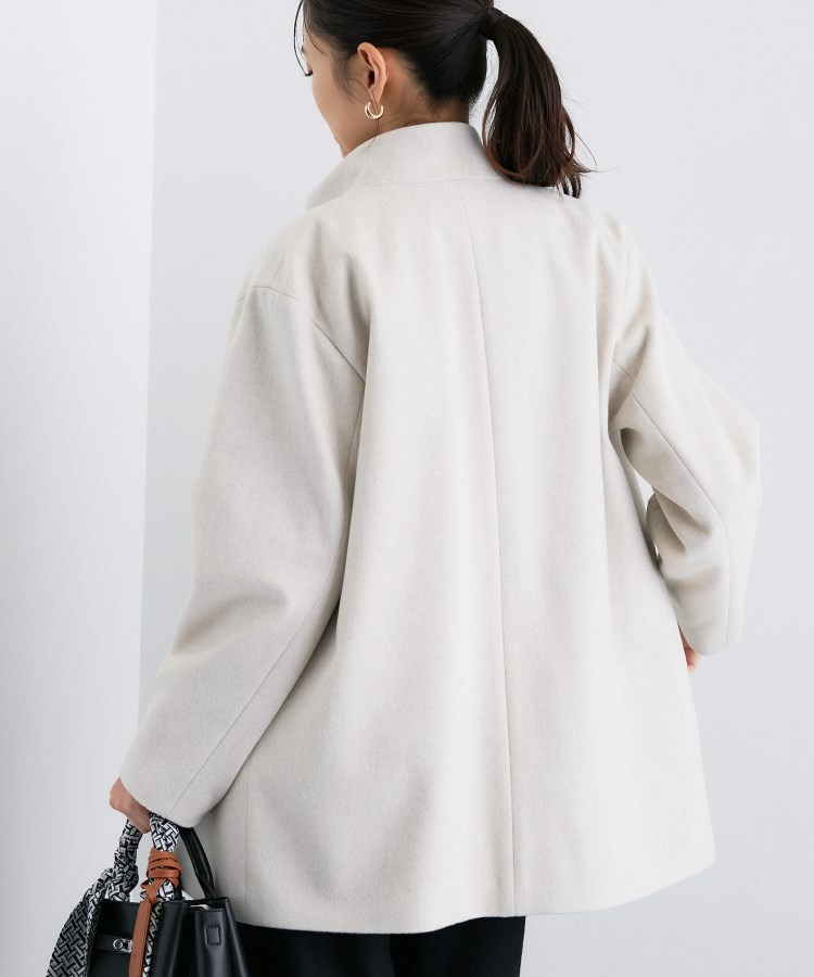 【日本製/ミドル丈】スタンドカラーミドルコート16