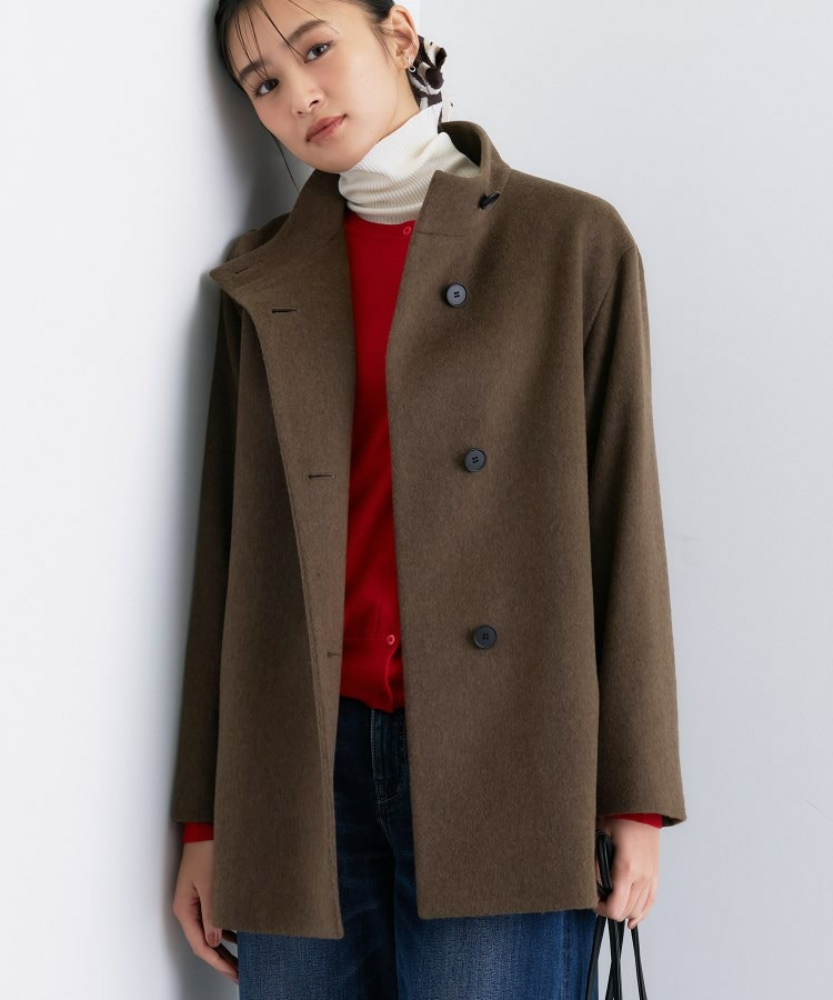 【日本製/ミドル丈】スタンドカラーミドルコート19