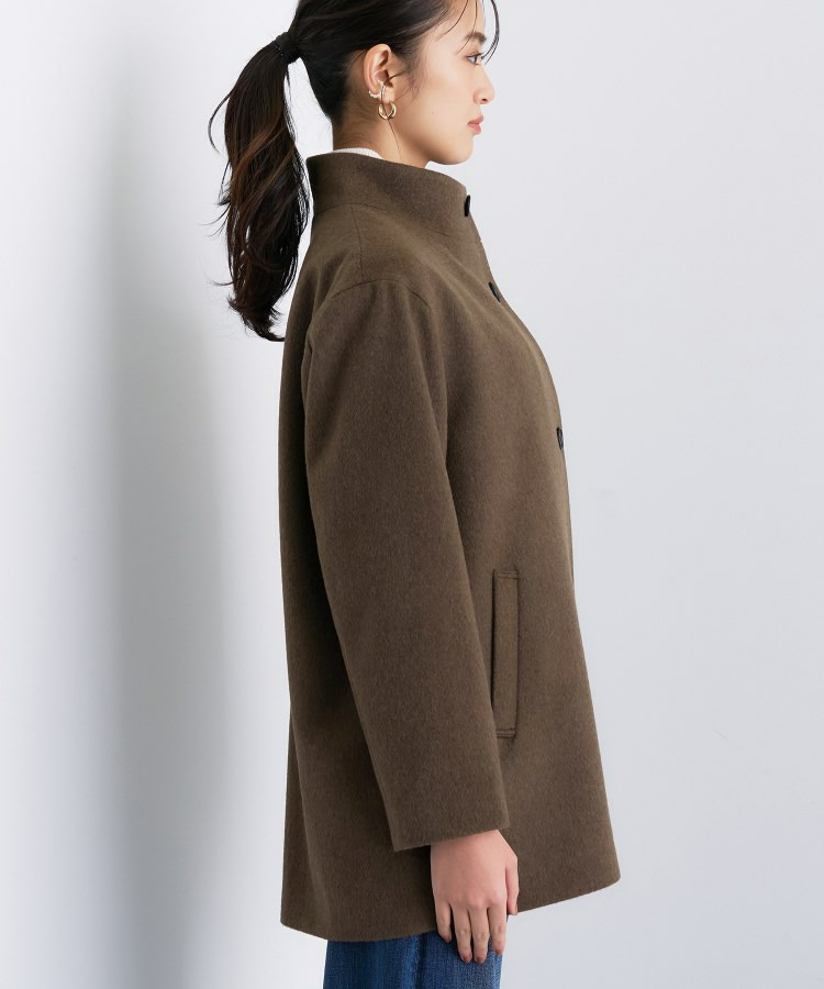 【日本製/ミドル丈】スタンドカラーミドルコート24