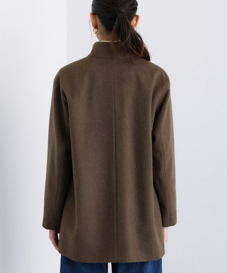 【日本製/ミドル丈】スタンドカラーミドルコート25