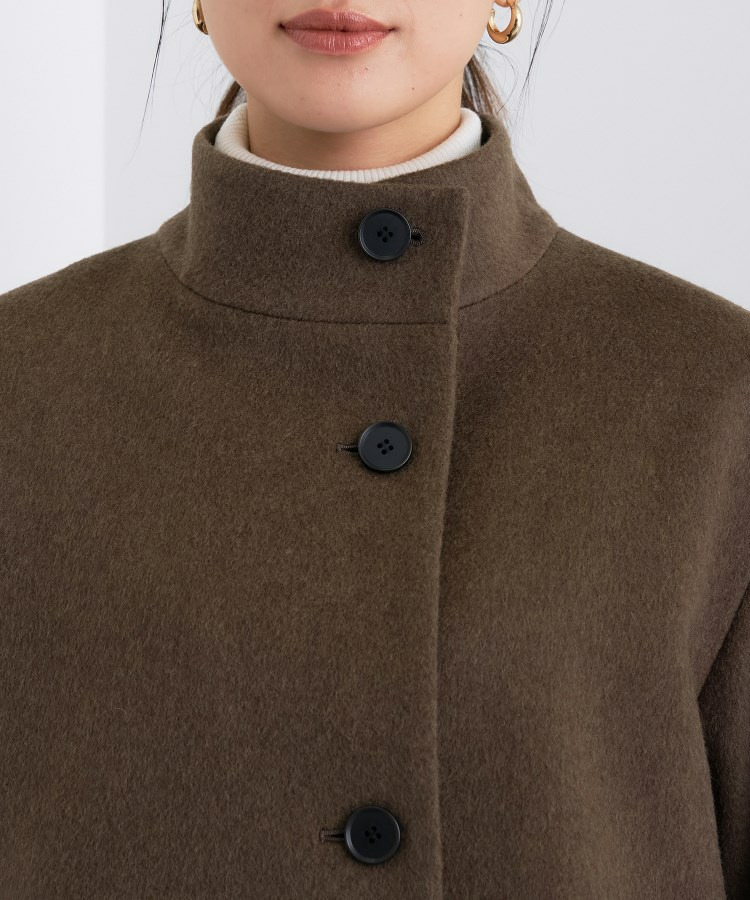 【日本製/ミドル丈】スタンドカラーミドルコート26