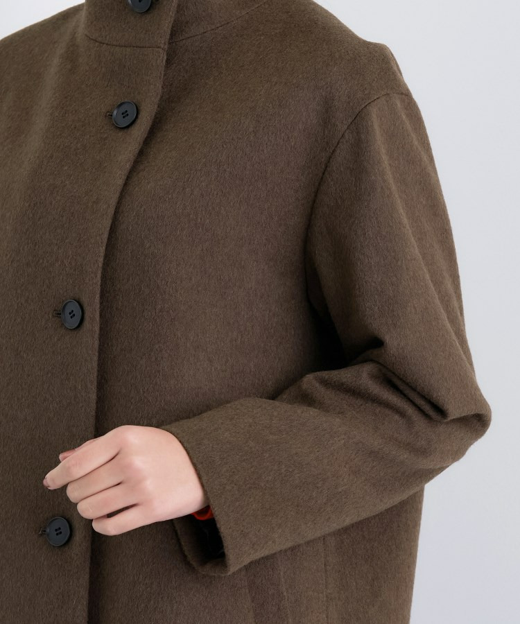 【日本製/ミドル丈】スタンドカラーミドルコート27