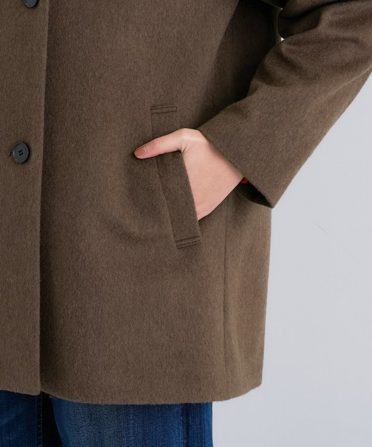 【日本製/ミドル丈】スタンドカラーミドルコート28