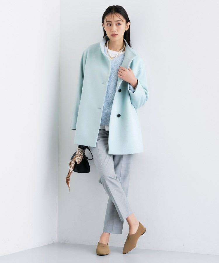 【日本製/ミドル丈】スタンドカラーミドルコート5