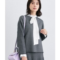 ◆【洗える／SETUP可能】ジャカードボトルネックニット