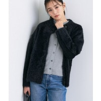 ◆【ハイネック／トレンド】シャギーモールカーディガン