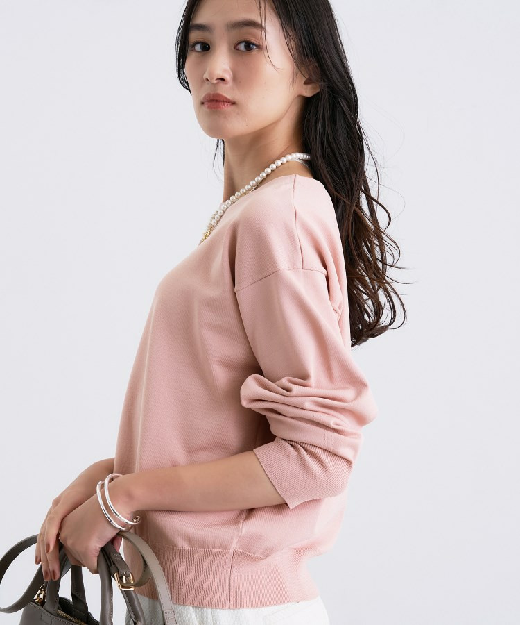 ボートネック ストレッチニット10