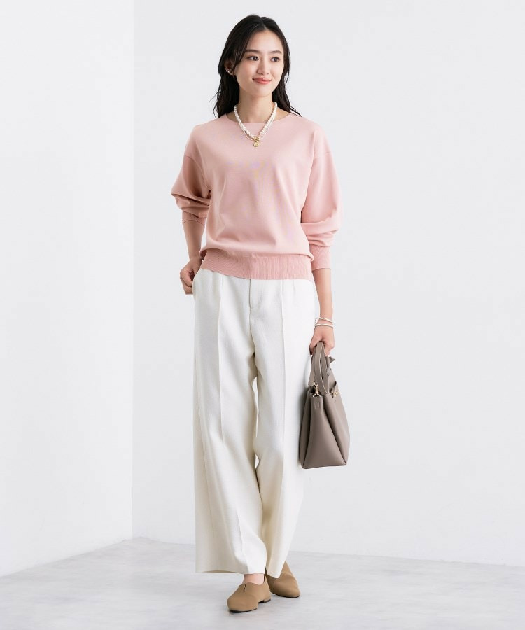 ボートネック ストレッチニット12