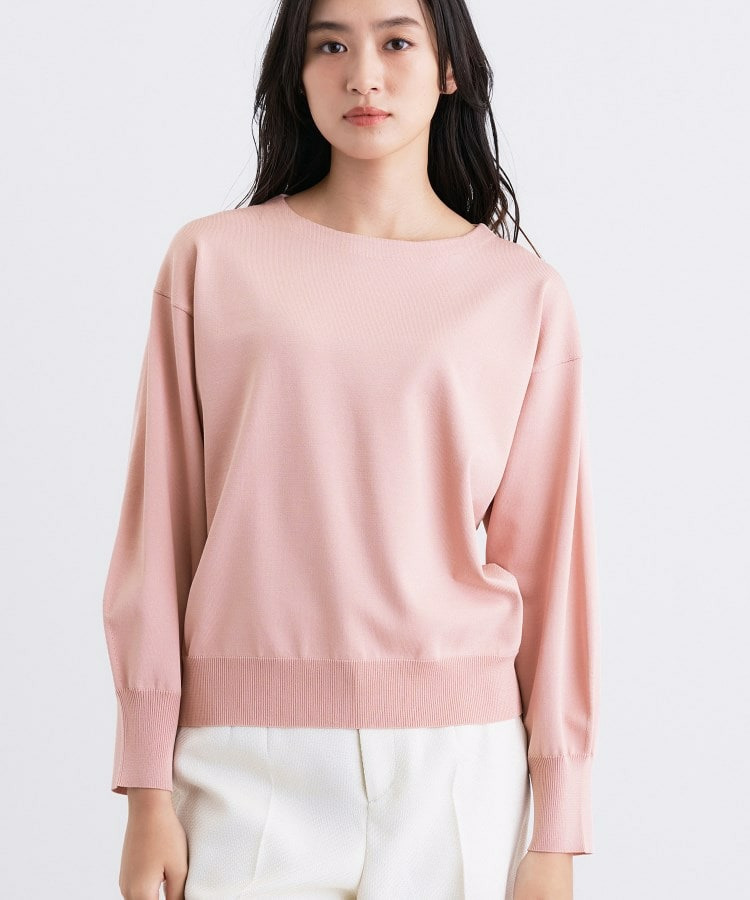 ボートネック ストレッチニット18