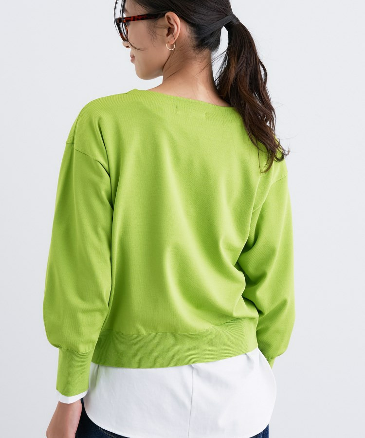 ボートネック ストレッチニット3