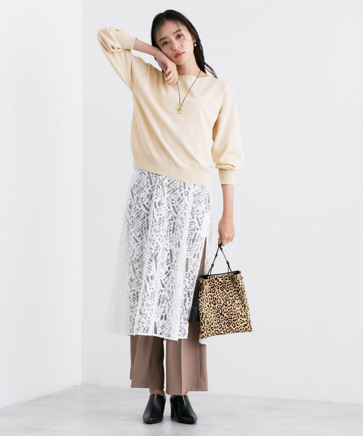 ボートネック ストレッチニット8