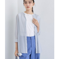 シアードット切り替えブラウス