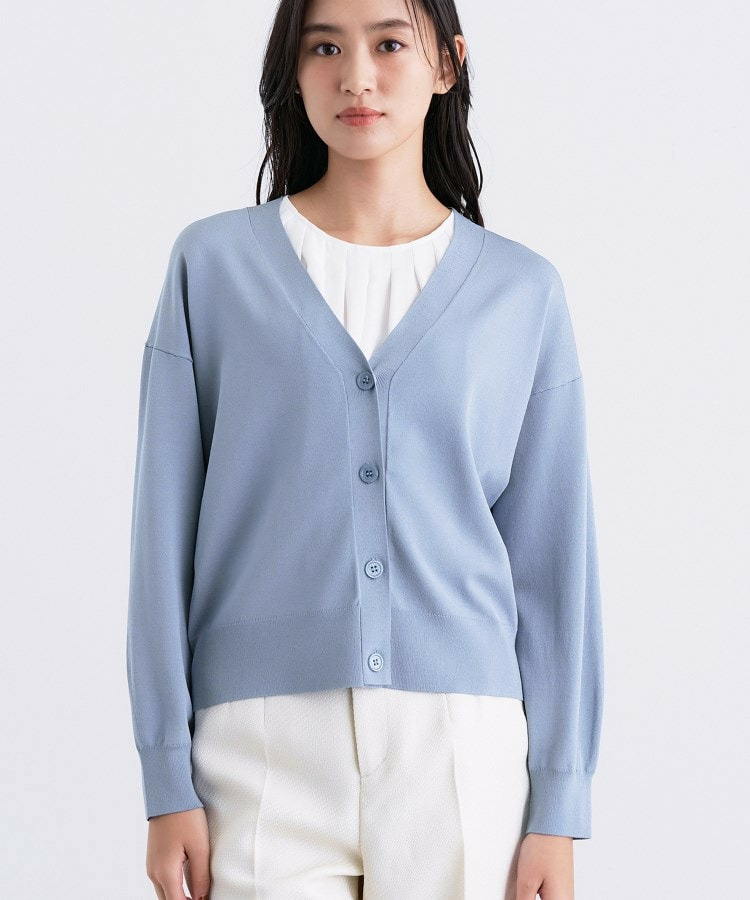 Vネック ストレッチカーディガン19