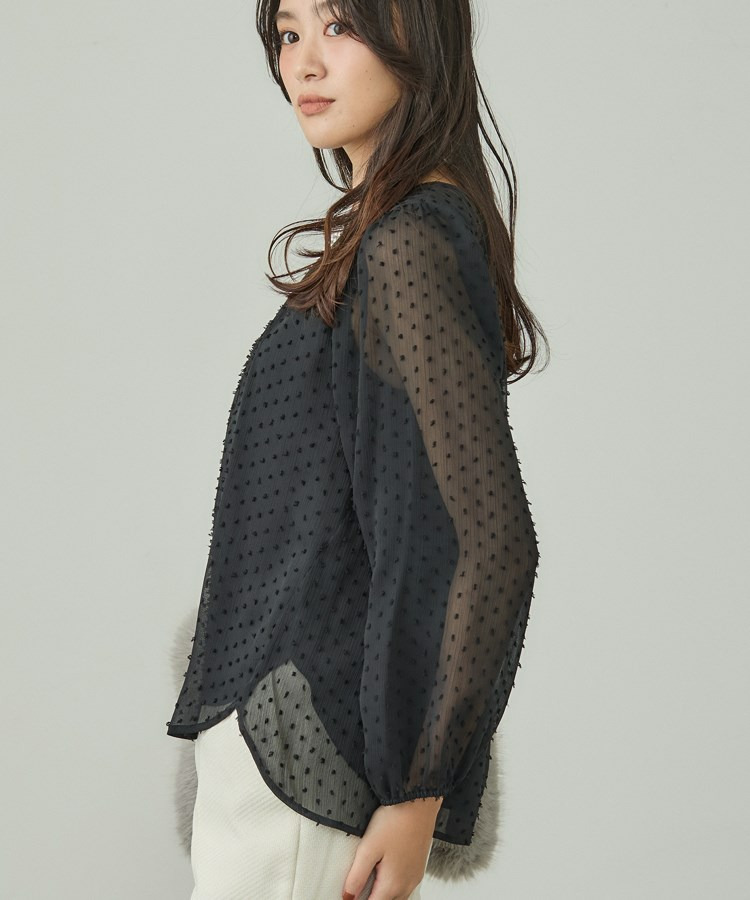 【袖コンシャス】シアードットブラウス11